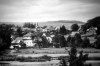Dorfansicht von der Stede mit Mühle im Vordergrund, Anfang 1950. (© Stadt Frankenberg Eder)